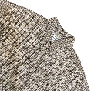 Columbia Shirt Men's XL Vented Fishing PFG Style Short Sleeve Brown Plaid‎